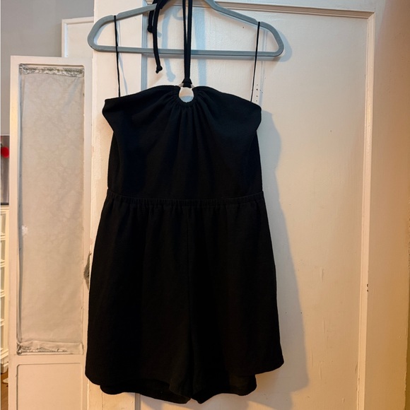 Old Navy Black Halter Romper - Picture 2 of 4